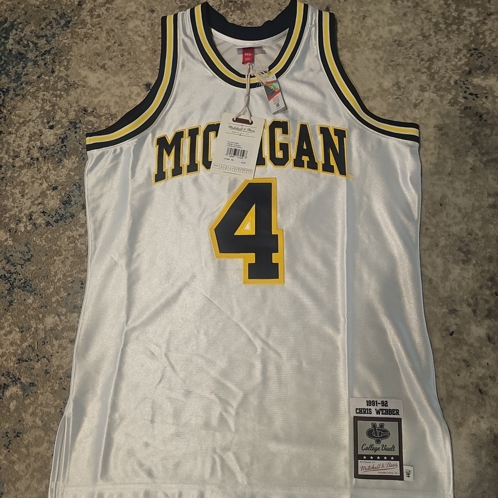Michigan 1992 Chris Webber Authentic Mitchell And Ness Jersey Size Large NWT